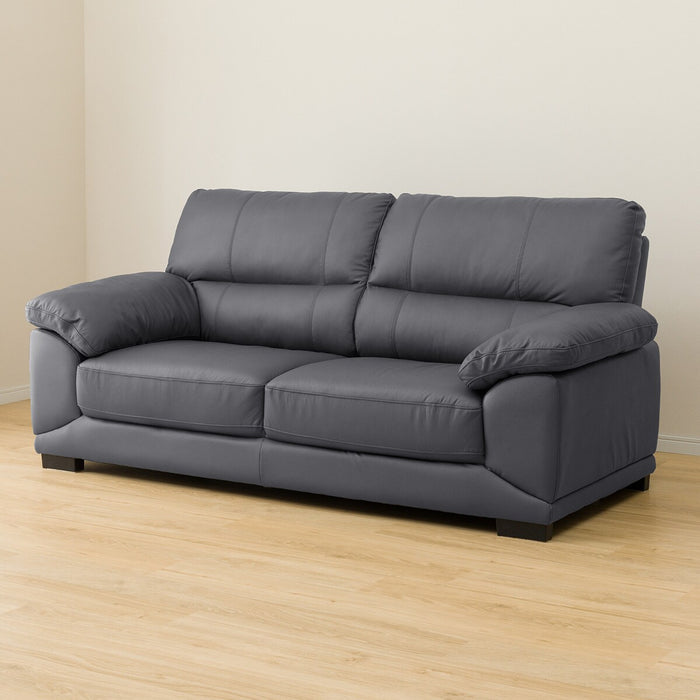 3 Seat Sofa Wall 3-KD Leather-C1 GY