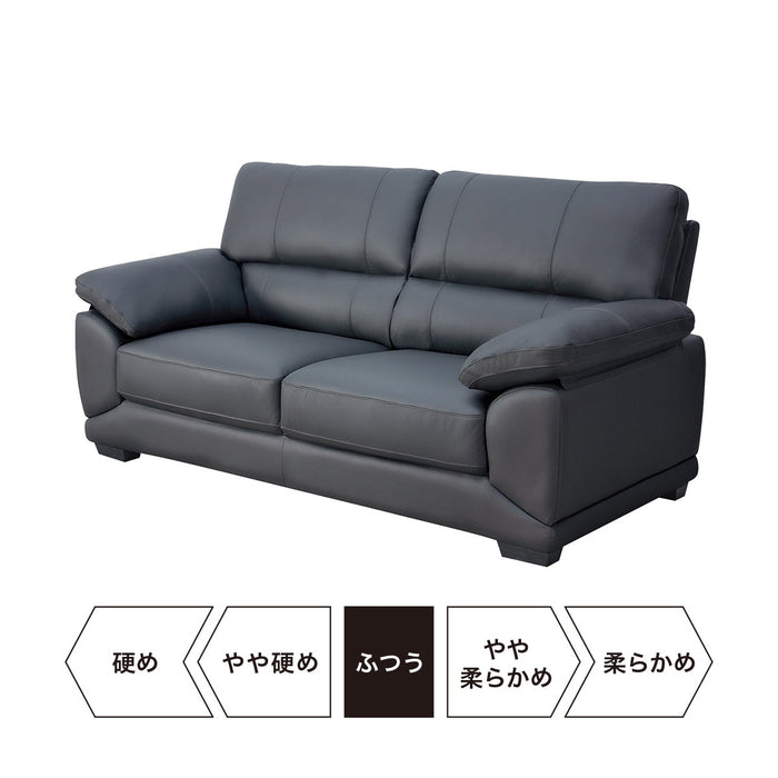 3 Seat Sofa Wall 3-KD Leather-C1 GY