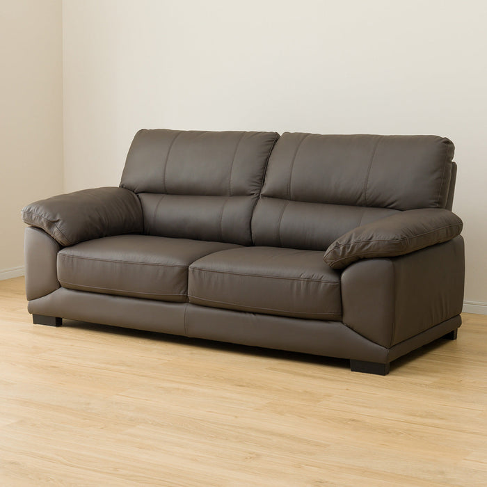 3 Seat Sofa Wall 3-KD Leather-C1 DBR