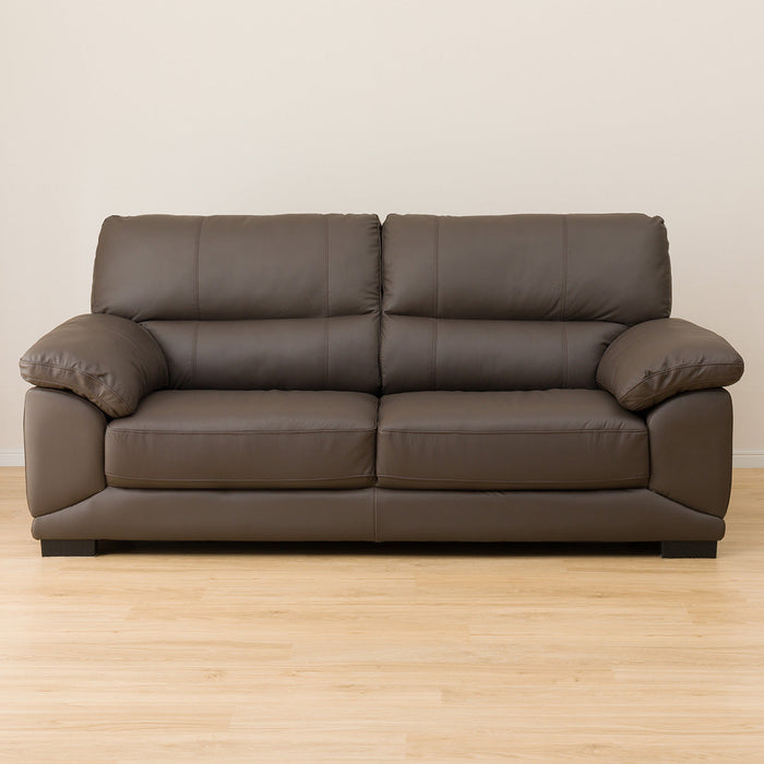 3 Seat Sofa Wall 3-KD Leather-C1 DBR