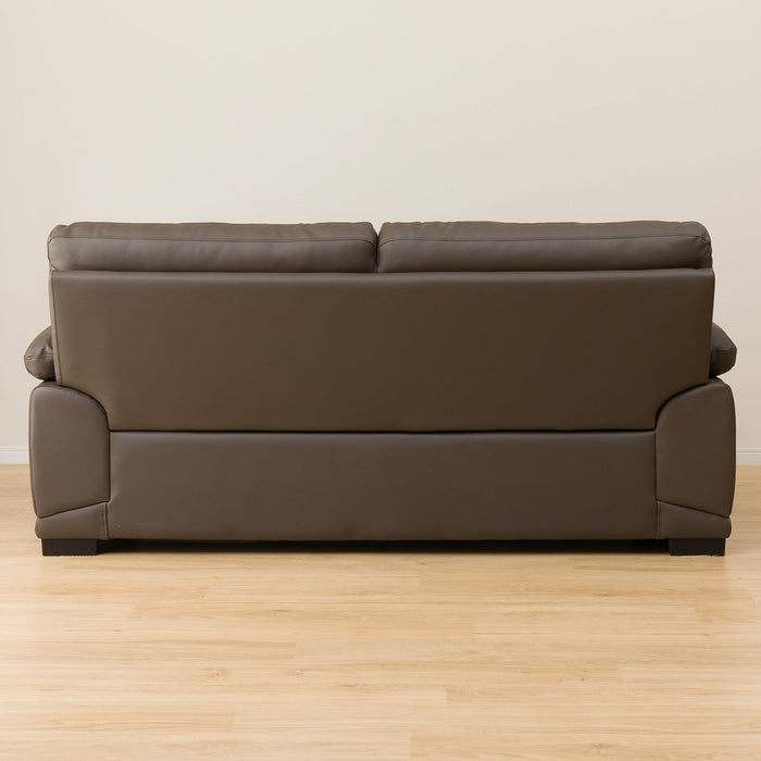 3 Seat Sofa Wall 3-KD Leather-C1 DBR