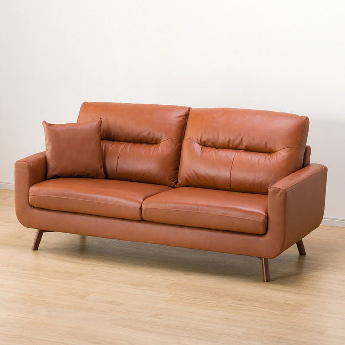 3 Seat Sofa Filln Leather BR/MBR