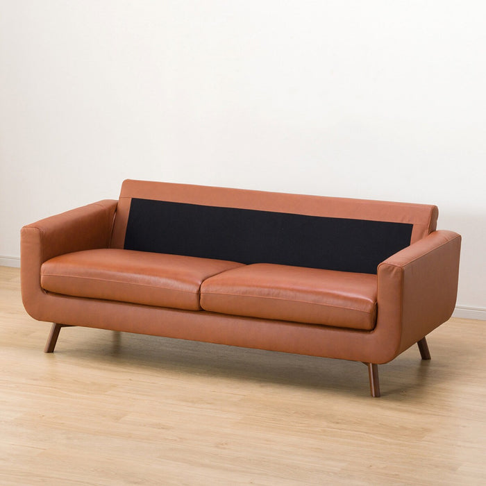 3 Seat Sofa Filln Leather BR/MBR