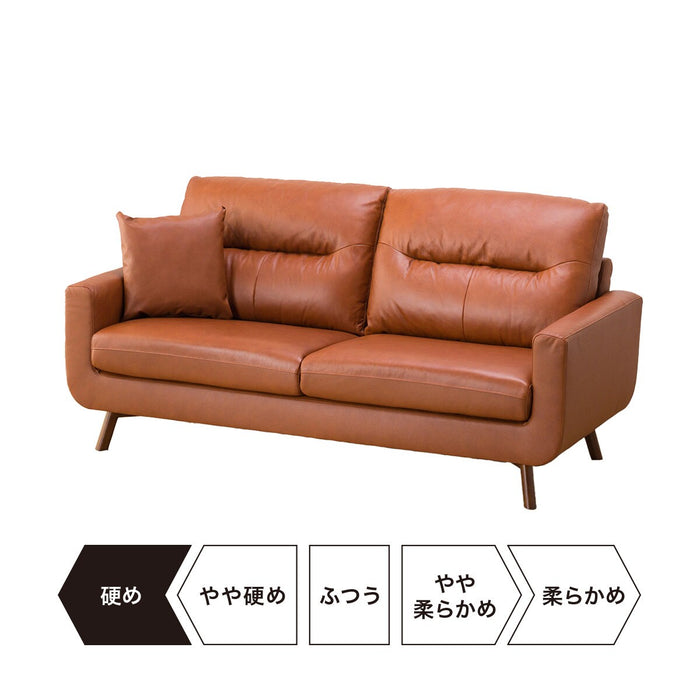 3 Seat Sofa Filln Leather BR/MBR