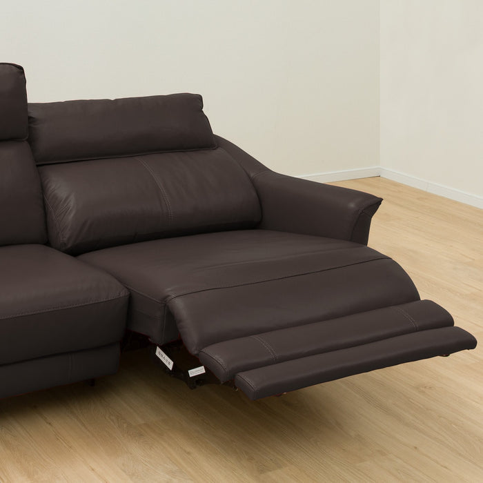 3P Left-Arm Electric Sofa Cherryb NB DBR