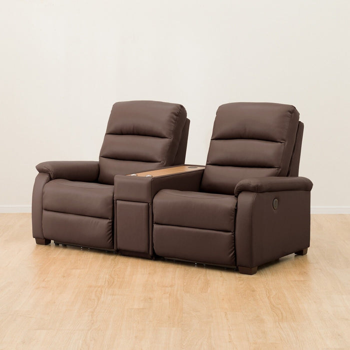 2S Sofa N-Believa DBR2-SCF66 TK Leather with Storage Table