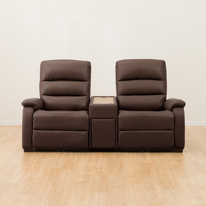 2S Sofa N-Believa DBR2-SCF66 TK Leather with Storage Table