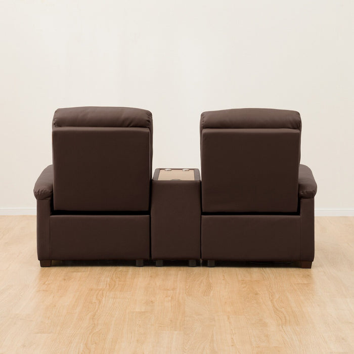2S Sofa N-Believa DBR2-SCF66 TK Leather with Storage Table