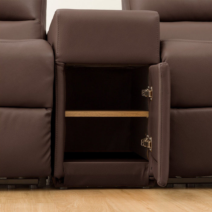 2S Sofa N-Believa DBR2-SCF66 TK Leather with Storage Table