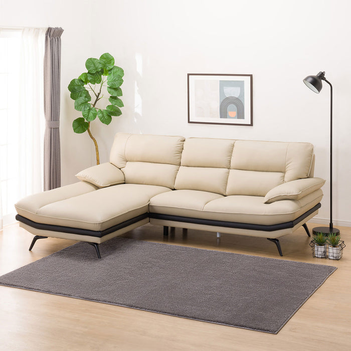 Corner Sofa Lozo KD BE Leather RC