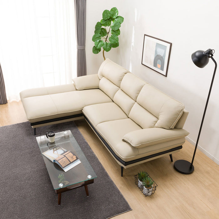 Corner Sofa Lozo KD BE Leather RC