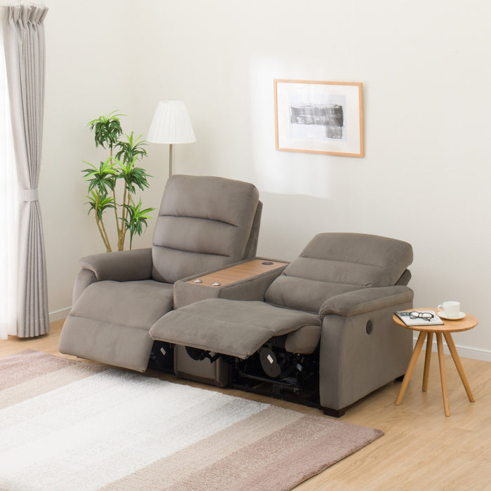 2S Sofa N-Believa Microfiber GY with Storage Table