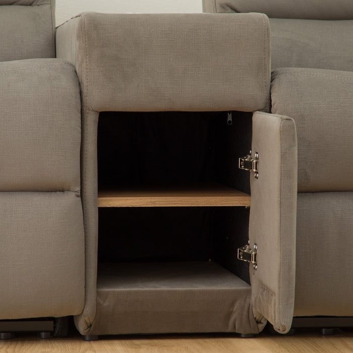 2S Sofa N-Believa Microfiber GY with Storage Table