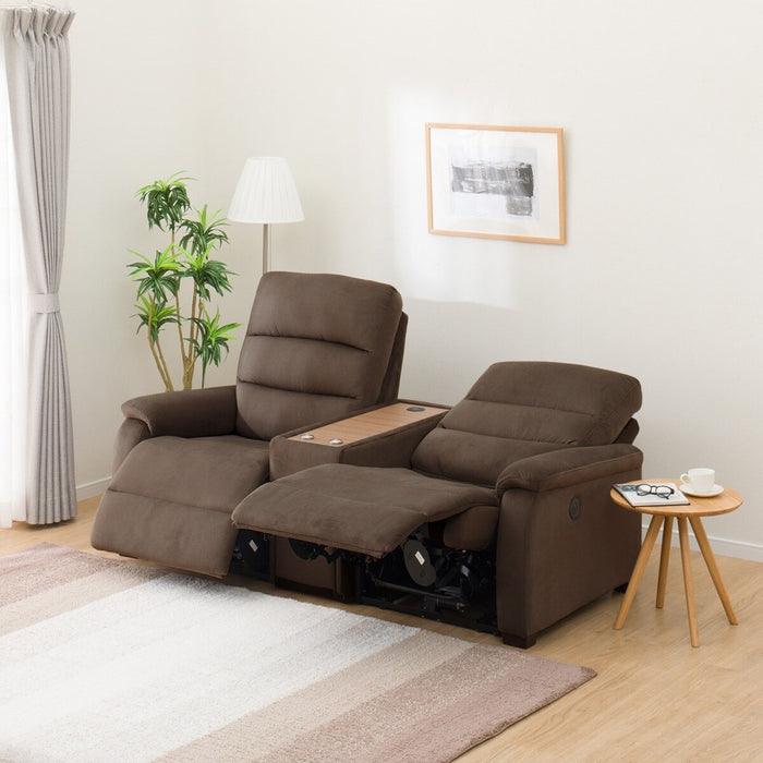 2S Sofa N-Believa Microfiber DBR with Storage Table