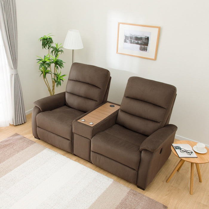 2S Sofa N-Believa Microfiber DBR with Storage Table