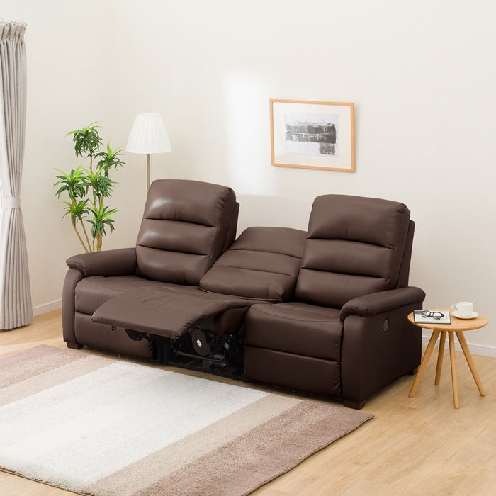 3 Electric 3P Sofa N-Believa DBR2-JHN76 TK Leather