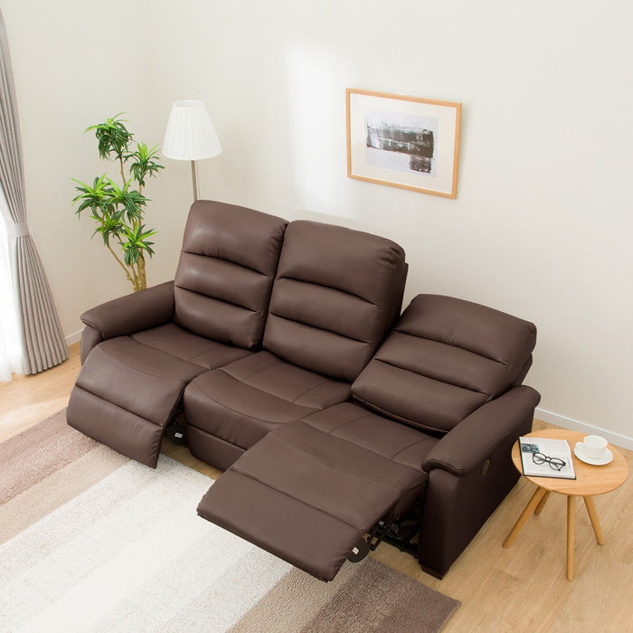 3 Electric 3P Sofa N-Believa DBR2-JHN76 TK Leather