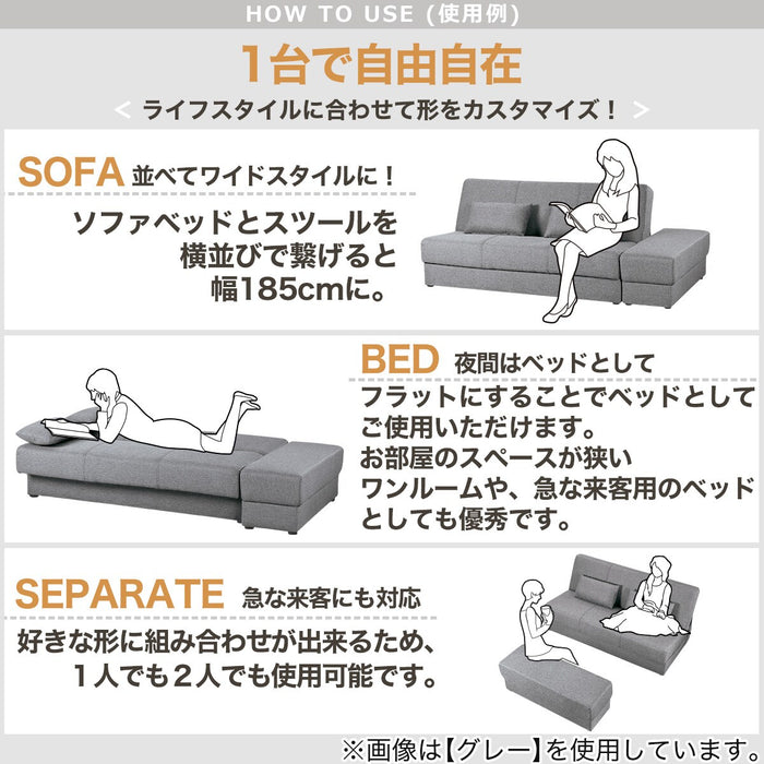 Containable Sofa-Bed Mobel 4 GY