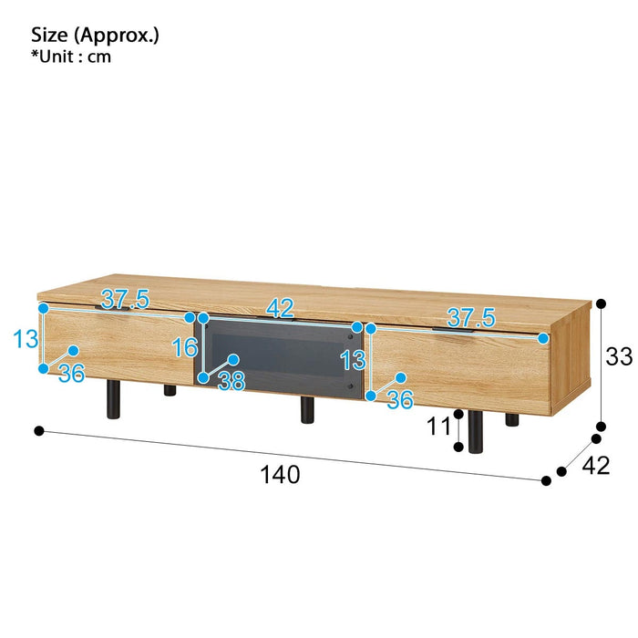 TV Cabinet Etona 140LB LBR 2