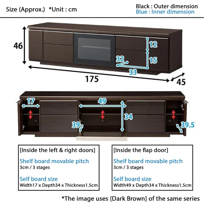 TV Cabinet Postia 175 BK