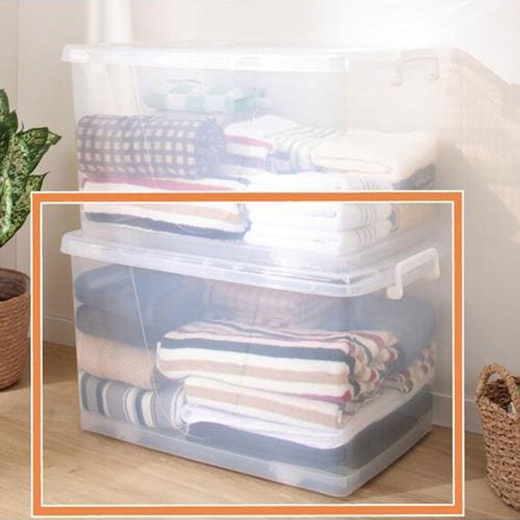 Durable Storage Box With Lid 81L