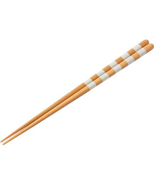 23CM Syokusen Chopsticks Border WH