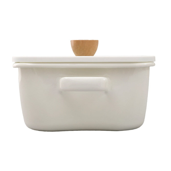 Square Enamel Deep Pot 20CM