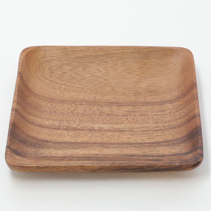 Acacia Square Plate 18CM